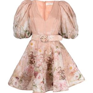 ZIMMERMANN Dancer Floral Puff Sleeve Dress
